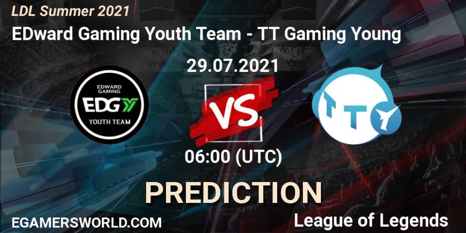 EDward Gaming Youth Team vs TT Gaming Young: Betting TIp, Match Prediction. 30.07.2021 at 07:00. LoL, LDL Summer 2021