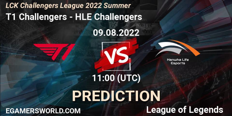 T1 Challengers vs HLE Challengers: Betting TIp, Match Prediction. 09.08.2022 at 11:30. LoL, LCK Challengers League 2022 Summer