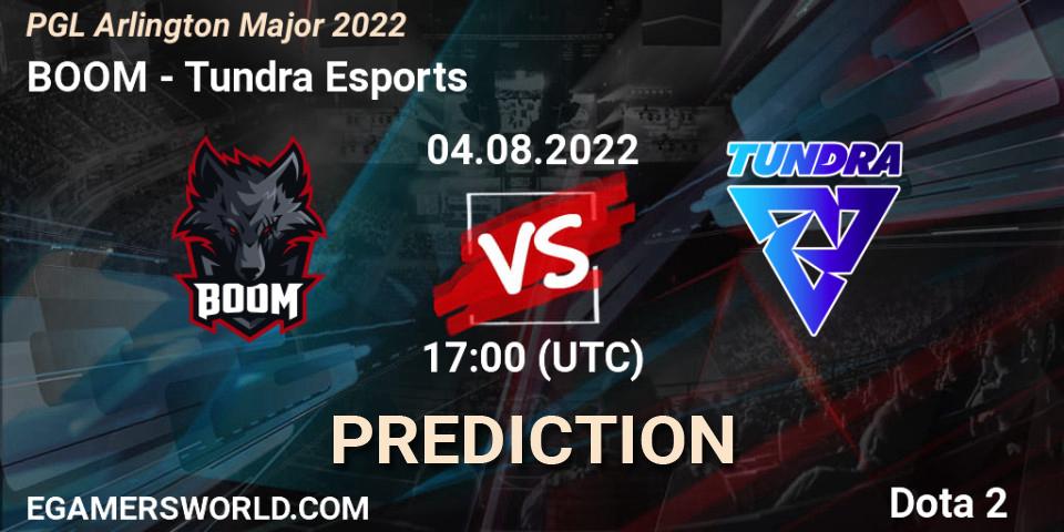 BOOM vs Tundra Esports: Betting TIp, Match Prediction. 04.08.2022 at 17:13. Dota 2, PGL Arlington Major 2022 - Group Stage