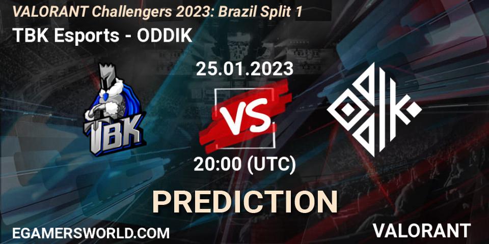 TBK Esports vs ODDIK: Betting TIp, Match Prediction. 25.01.23. VALORANT, VALORANT Challengers 2023: Brazil Split 1