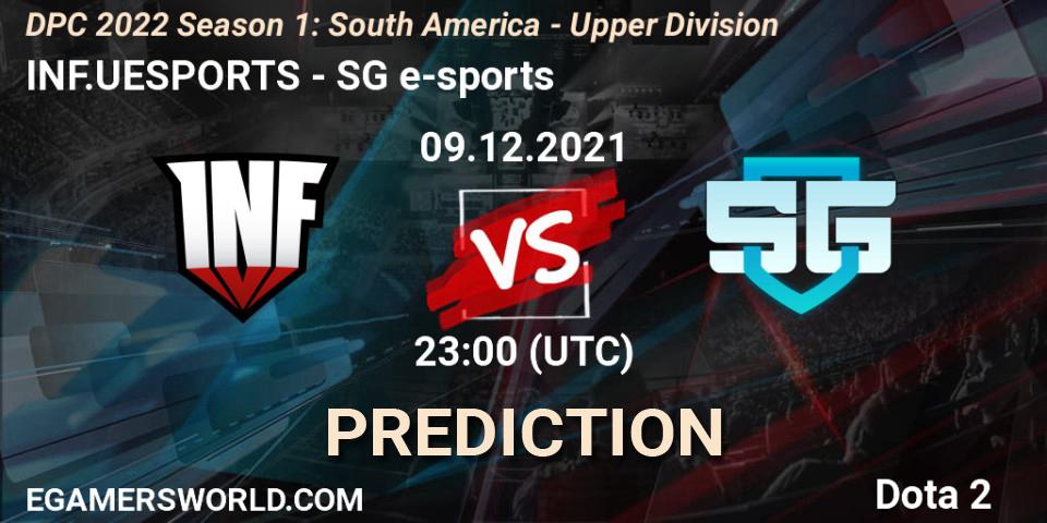 INF.UESPORTS vs SG e-sports: Betting TIp, Match Prediction. 09.12.21. Dota 2, DPC 2022 Season 1: South America - Upper Division