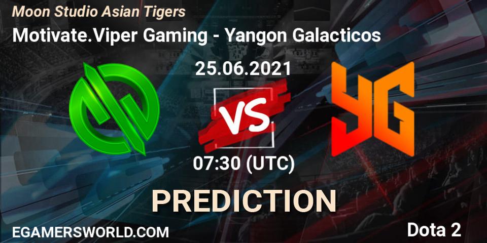 Motivate.Viper Gaming vs Yangon Galacticos: Betting TIp, Match Prediction. 25.06.2021 at 07:33. Dota 2, Moon Studio Asian Tigers