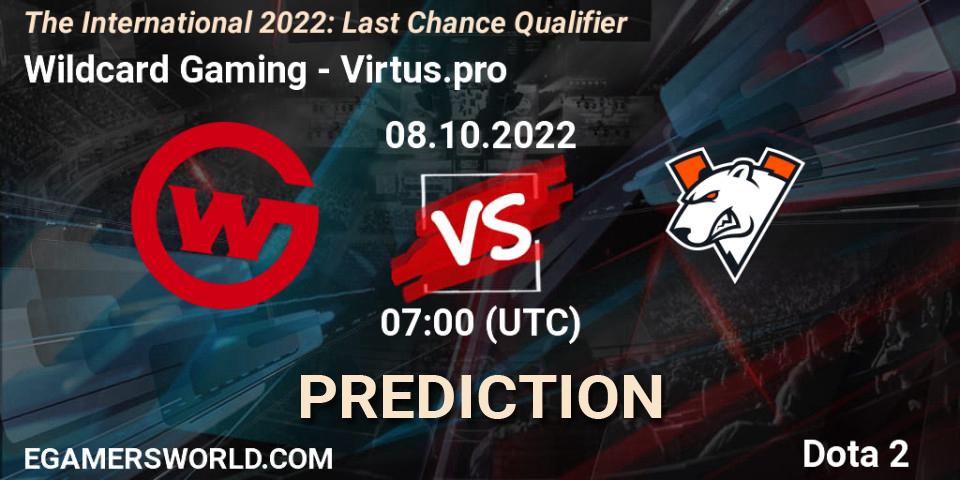 Wildcard Gaming vs Virtus.pro: Betting TIp, Match Prediction. 08.10.22. Dota 2, The International 2022: Last Chance Qualifier