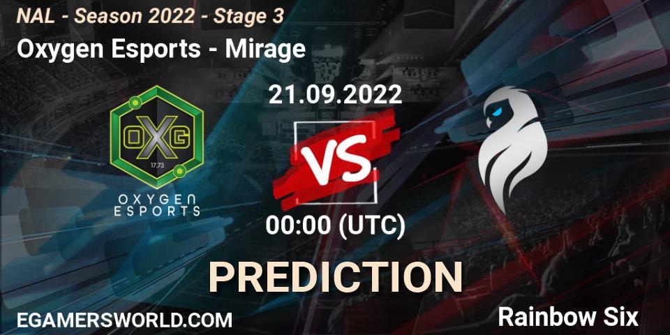 Oxygen Esports vs Mirage: Betting TIp, Match Prediction. 21.09.22. Rainbow Six, NAL - Season 2022 - Stage 3