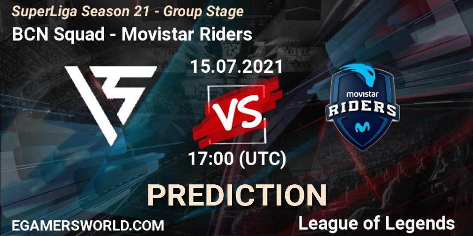 BCN Squad vs Movistar Riders: Betting TIp, Match Prediction. 15.07.21. LoL, SuperLiga Season 21 - Group Stage 