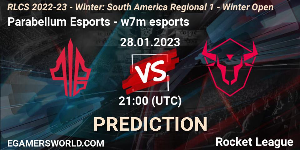 Parabellum Esports vs w7m esports: Betting TIp, Match Prediction. 28.01.23. Rocket League, RLCS 2022-23 - Winter: South America Regional 1 - Winter Open