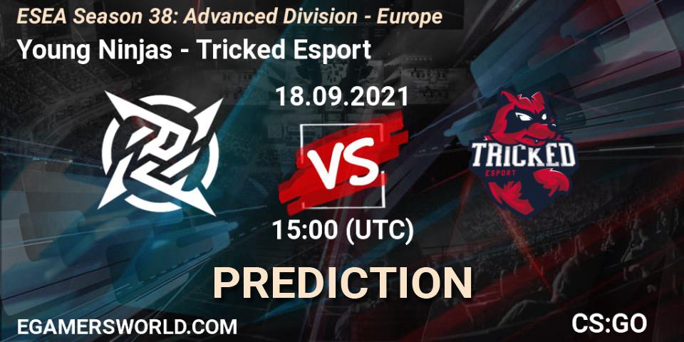 Young Ninjas vs Tricked Esport: Betting TIp, Match Prediction. 18.09.2021 at 15:00. Counter-Strike (CS2), ESEA Season 38: Advanced Division - Europe