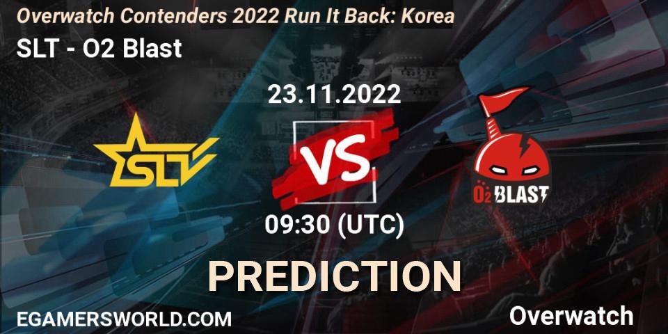 SLT vs O2 Blast: Betting TIp, Match Prediction. 23.11.2022 at 09:48. Overwatch, Overwatch Contenders 2022 Run It Back: Korea