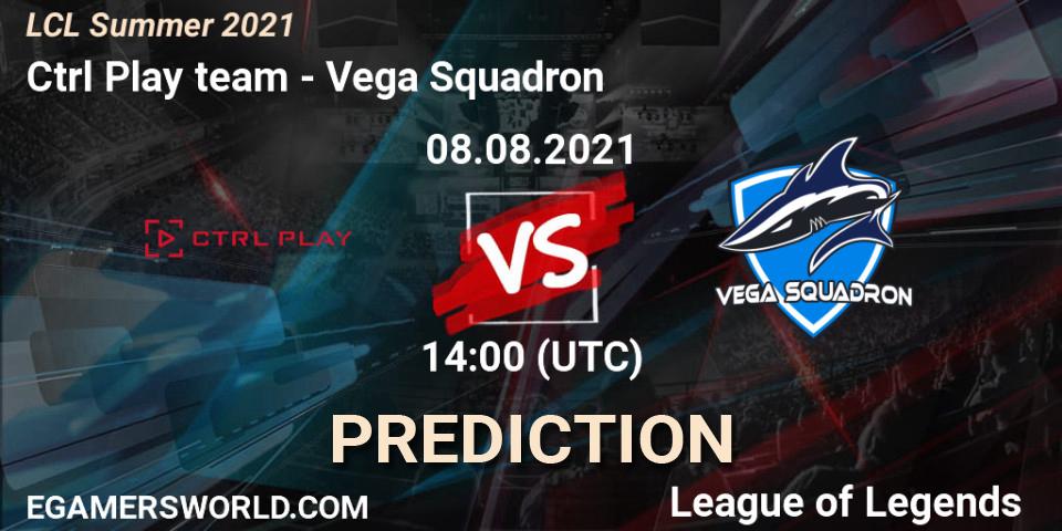 Ctrl Play team vs Vega Squadron: Betting TIp, Match Prediction. 08.08.21. LoL, LCL Summer 2021