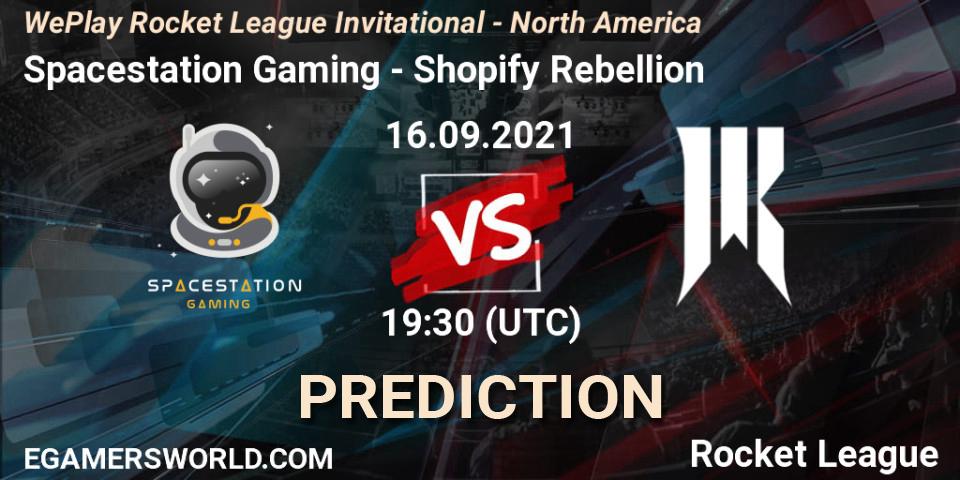 Spacestation Gaming vs Shopify Rebellion: Betting TIp, Match Prediction. 16.09.21. Rocket League, WePlay Rocket League Invitational - North America