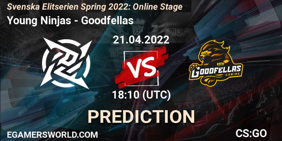 Young Ninjas vs Goodfellas: Betting TIp, Match Prediction. 21.04.22. CS2 (CS:GO), Svenska Elitserien Spring 2022: Online Stage