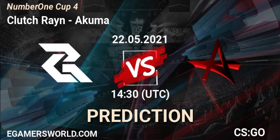 Clutch Rayn vs Akuma: Betting TIp, Match Prediction. 22.05.2021 at 14:10. Counter-Strike (CS2), NumberOne Season 2: Legend Stage 2