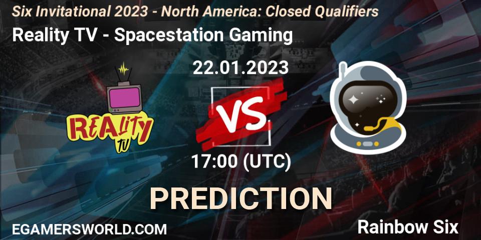 Reality TV vs Spacestation Gaming: Betting TIp, Match Prediction. 22.01.2023 at 17:00. Rainbow Six, Six Invitational 2023 - North America: Closed Qualifiers