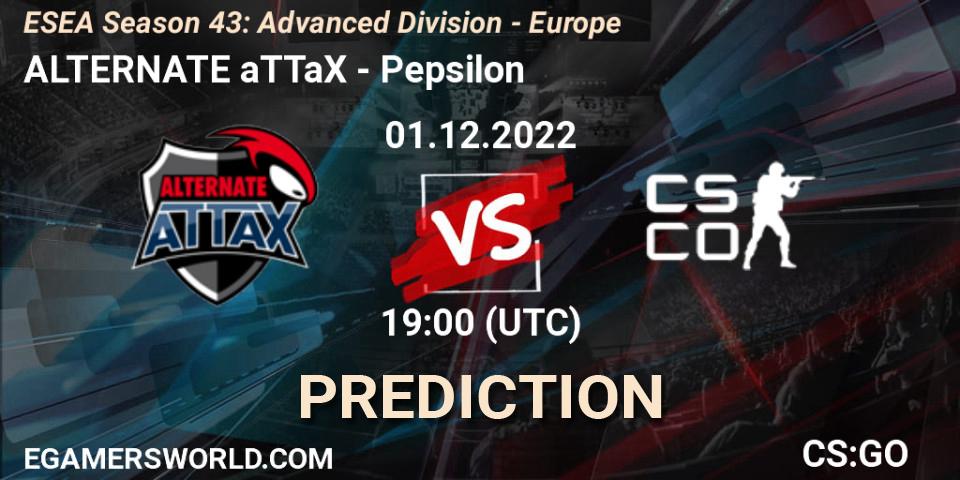 ALTERNATE aTTaX vs Pepsilon: Betting TIp, Match Prediction. 01.12.22. CS2 (CS:GO), ESEA Season 43: Advanced Division - Europe
