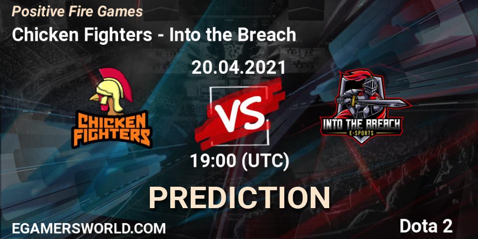 Chicken Fighters vs Into the Breach: Betting TIp, Match Prediction. 20.04.2021 at 19:48. Dota 2, Positive Fire Games