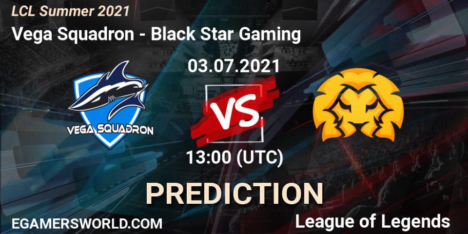 Vega Squadron vs Black Star Gaming: Betting TIp, Match Prediction. 03.07.2021 at 13:00. LoL, LCL Summer 2021