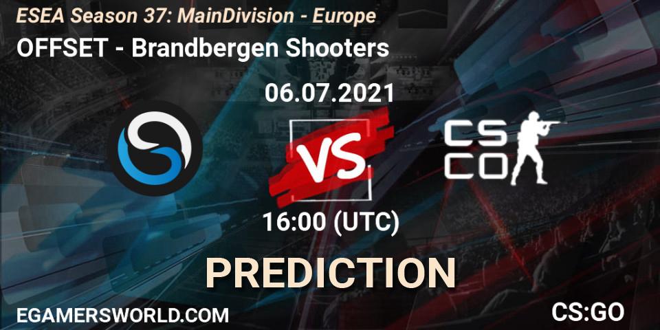 OFFSET vs Brandbergen Shooters: Betting TIp, Match Prediction. 06.07.21. CS2 (CS:GO), ESEA Season 37: Main Division - Europe