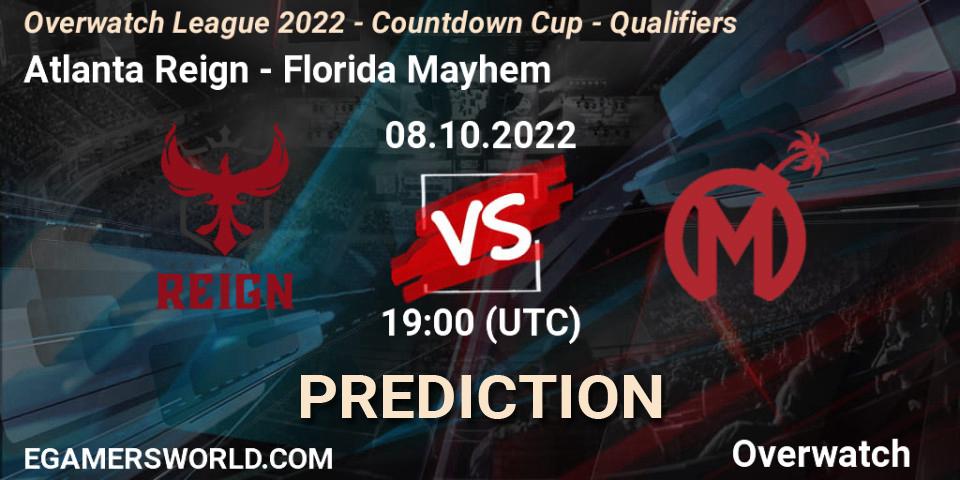 Atlanta Reign vs Florida Mayhem: Betting TIp, Match Prediction. 08.10.22. Overwatch, Overwatch League 2022 - Countdown Cup - Qualifiers