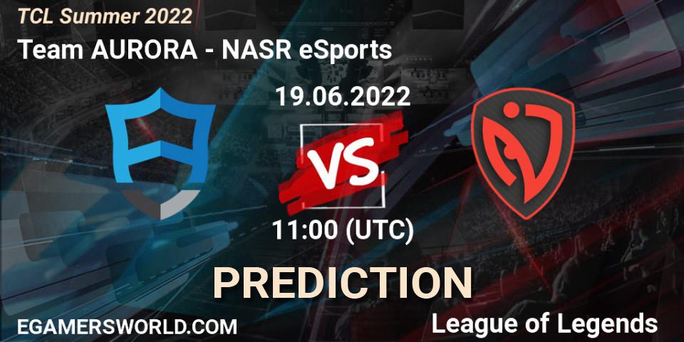 Team AURORA vs NASR eSports: Betting TIp, Match Prediction. 19.06.22. LoL, TCL Summer 2022