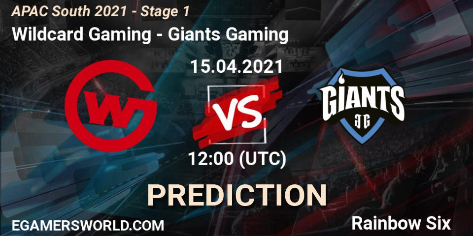 Wildcard Gaming vs Giants Gaming: Betting TIp, Match Prediction. 15.04.21. Rainbow Six, APAC South 2021 - Stage 1