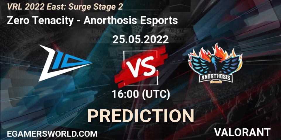 Zero Tenacity vs Anorthosis Esports: Betting TIp, Match Prediction. 25.05.22. VALORANT, VRL 2022 East: Surge Stage 2