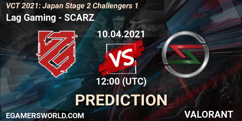 Lag Gaming vs SCARZ: Betting TIp, Match Prediction. 10.04.2021 at 12:00. VALORANT, VCT 2021: Japan Stage 2 Challengers 1