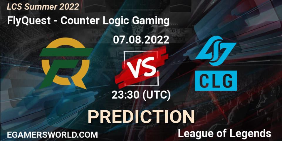 FlyQuest vs Counter Logic Gaming: Betting TIp, Match Prediction. 07.08.2022 at 19:30. LoL, LCS Summer 2022
