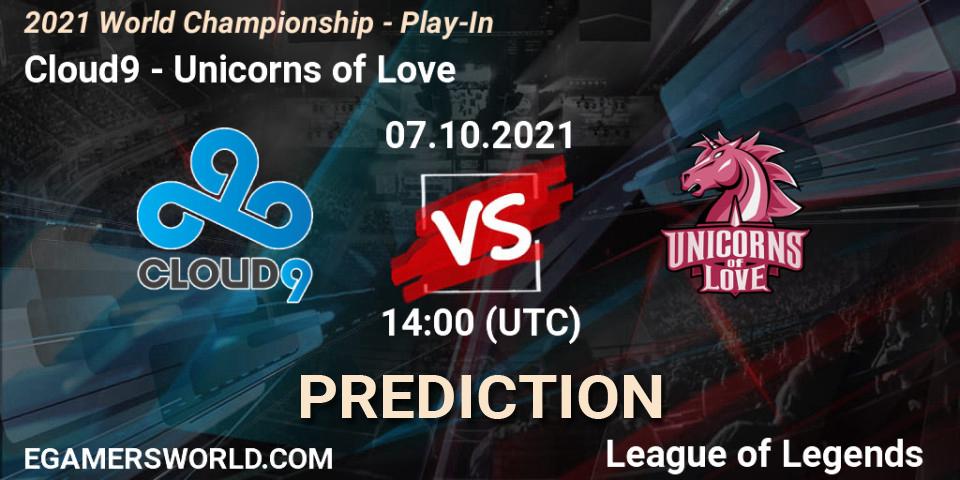 Cloud9 vs Unicorns of Love: Betting TIp, Match Prediction. 07.10.21. LoL, 2021 World Championship - Play-In