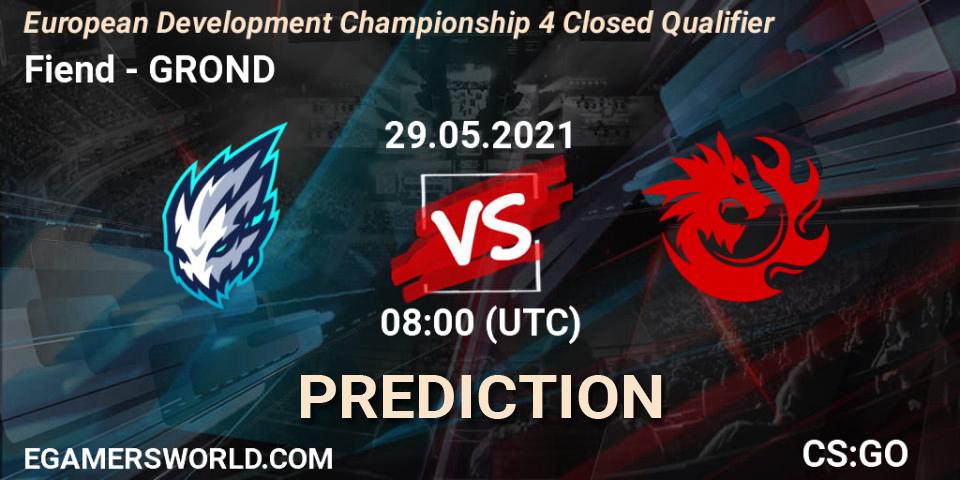 Fiend vs GROND: Betting TIp, Match Prediction. 29.05.21. CS2 (CS:GO), European Development Championship 4 Closed Qualifier