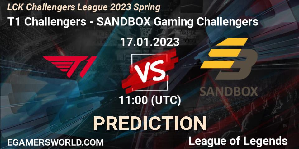 T1 Challengers vs SANDBOX Gaming Challengers: Betting TIp, Match Prediction. 17.01.2023 at 11:25. LoL, LCK Challengers League 2023 Spring
