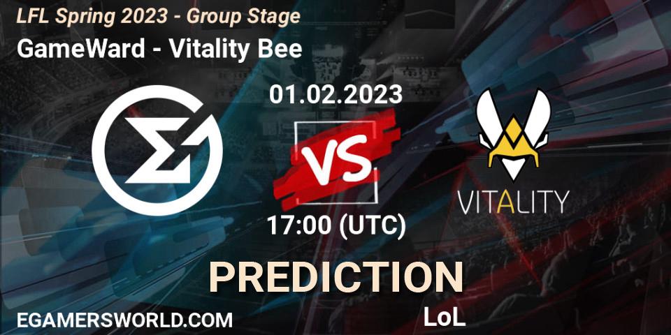 GameWard vs Vitality Bee: Betting TIp, Match Prediction. 01.02.23. LoL, LFL Spring 2023 - Group Stage