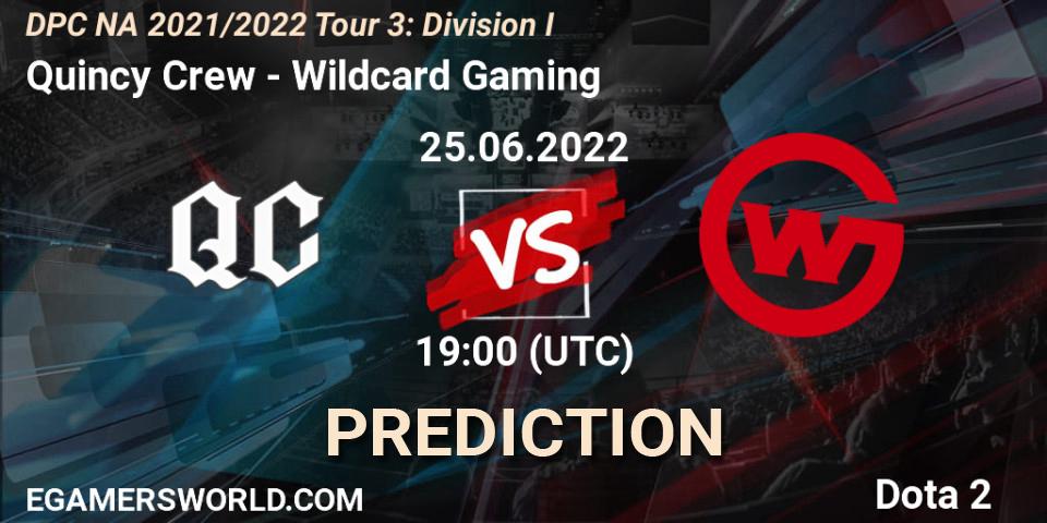 Quincy Crew vs Wildcard Gaming: Betting TIp, Match Prediction. 25.06.22. Dota 2, DPC NA 2021/2022 Tour 3: Division I