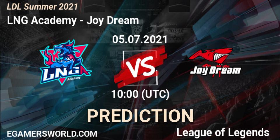 LNG Academy vs Joy Dream: Betting TIp, Match Prediction. 05.07.2021 at 10:30. LoL, LDL Summer 2021