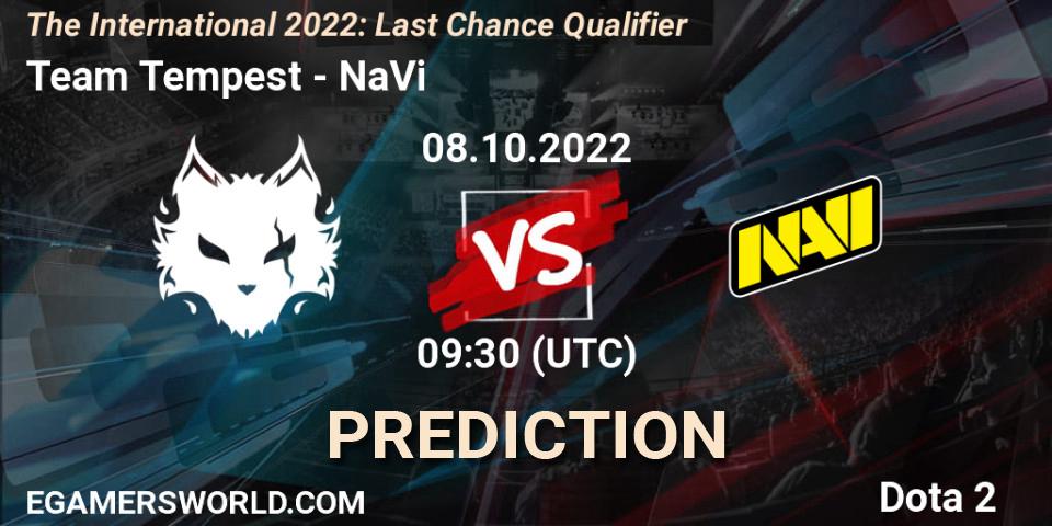 Team Tempest vs NaVi: Betting TIp, Match Prediction. 08.10.22. Dota 2, The International 2022: Last Chance Qualifier