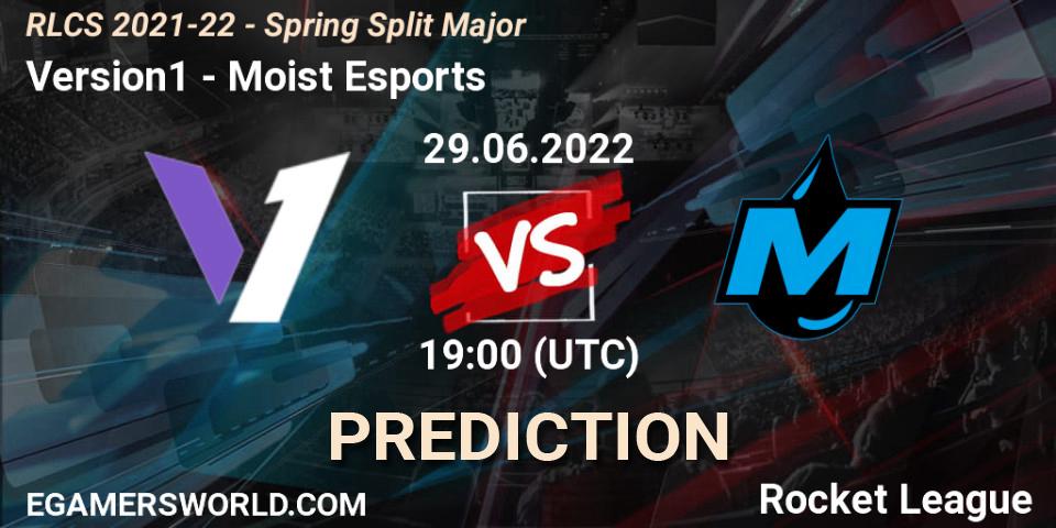 Version1 vs Moist Esports: Betting TIp, Match Prediction. 29.06.2022 at 19:00. Rocket League, RLCS 2021-22 - Spring Split Major
