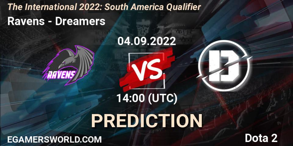 Ravens vs Dreamers: Betting TIp, Match Prediction. 04.09.2022 at 14:21. Dota 2, The International 2022: South America Qualifier