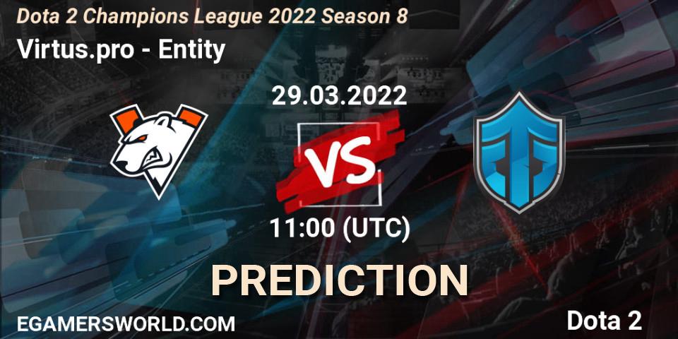 Virtus.pro vs Entity: Betting TIp, Match Prediction. 29.03.22. Dota 2, Dota 2 Champions League 2022 Season 8