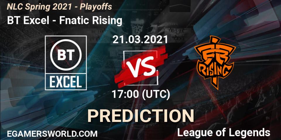 BT Excel vs Fnatic Rising: Betting TIp, Match Prediction. 21.03.21. LoL, NLC Spring 2021 - Playoffs
