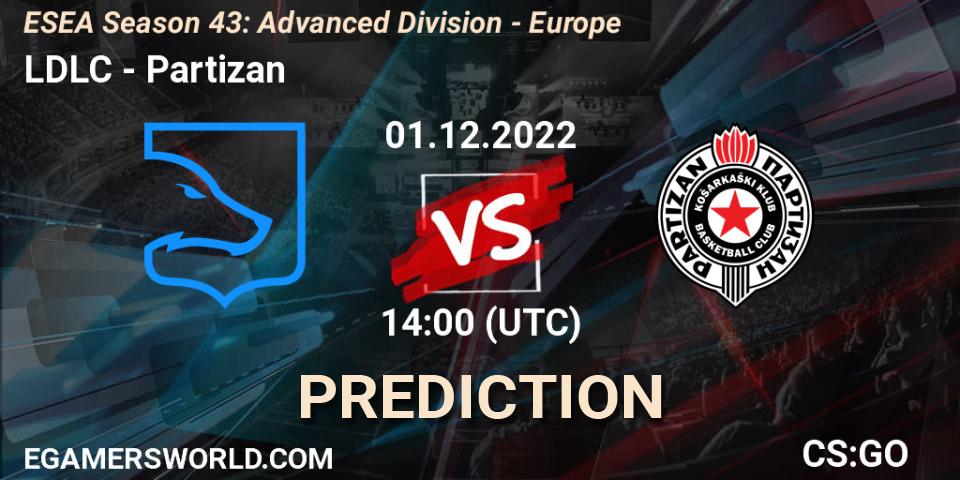 LDLC vs Partizan: Betting TIp, Match Prediction. 01.12.22. CS2 (CS:GO), ESEA Season 43: Advanced Division - Europe
