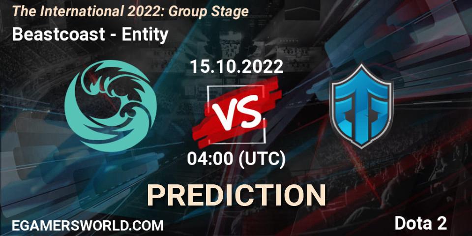 Beastcoast vs Entity: Betting TIp, Match Prediction. 15.10.2022 at 06:03. Dota 2, The International 2022: Group Stage