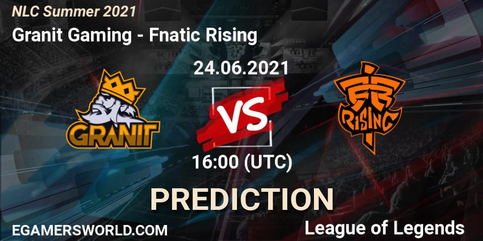 Granit Gaming vs Fnatic Rising: Betting TIp, Match Prediction. 24.06.2021 at 16:00. LoL, NLC Summer 2021