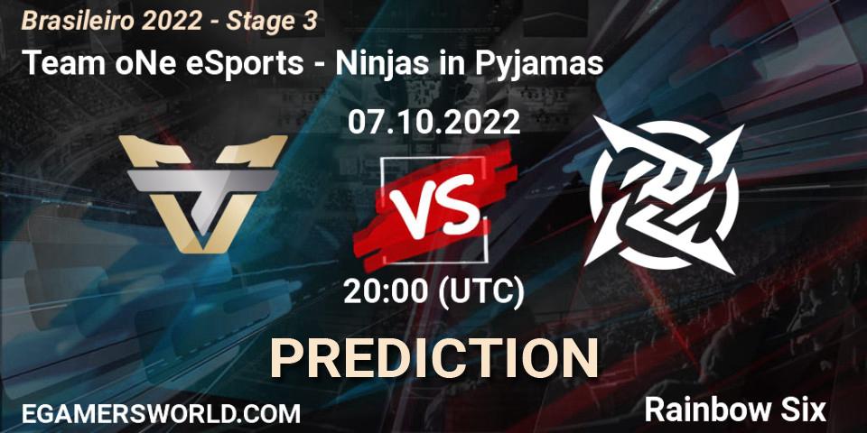 Team oNe eSports vs Ninjas in Pyjamas: Betting TIp, Match Prediction. 07.10.22. Rainbow Six, Brasileirão 2022 - Stage 3