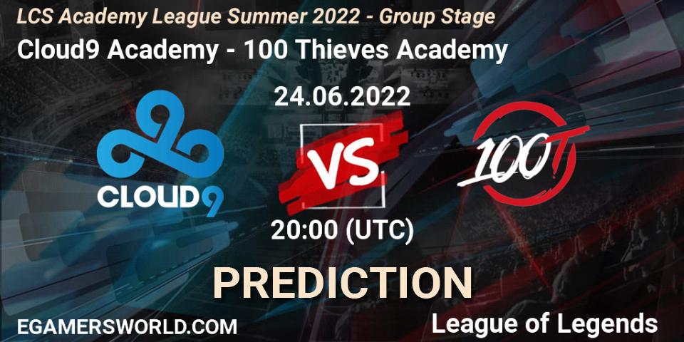 Cloud9 Academy vs 100 Thieves Academy: Betting TIp, Match Prediction. 24.06.22. LoL, LCS Academy League Summer 2022 - Group Stage