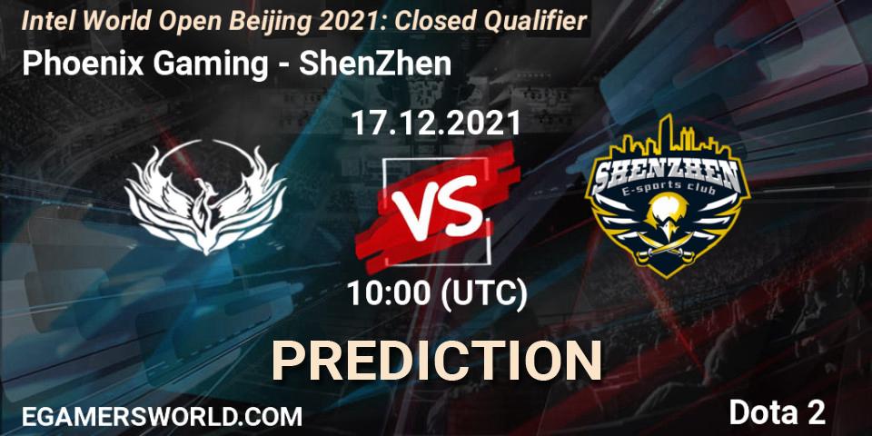 Phoenix Gaming vs ShenZhen: Betting TIp, Match Prediction. 17.12.2021 at 10:15. Dota 2, Intel World Open Beijing: Closed Qualifier