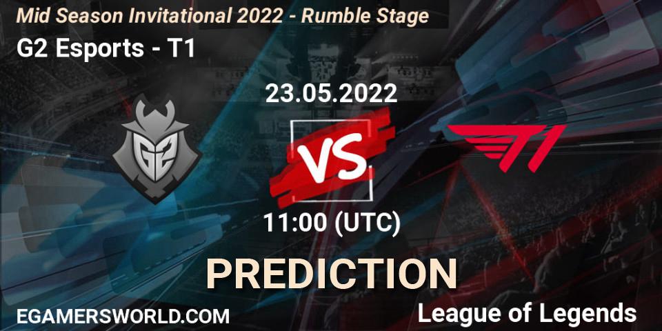 G2 Esports vs T1: Betting TIp, Match Prediction. 23.05.22. LoL, Mid Season Invitational 2022 - Rumble Stage