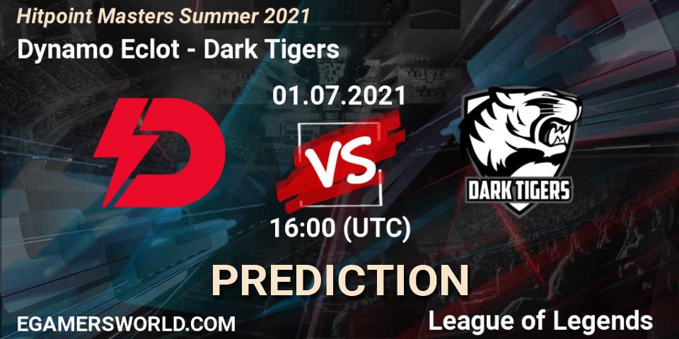 Dynamo Eclot vs Dark Tigers: Betting TIp, Match Prediction. 01.07.2021 at 16:00. LoL, Hitpoint Masters Summer 2021