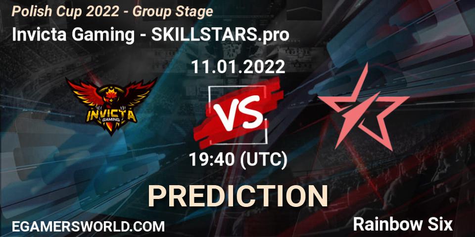 Invicta Gaming vs SKILLSTARS.pro: Betting TIp, Match Prediction. 11.01.2022 at 19:40. Rainbow Six, Polish Cup 2022 - Group Stage