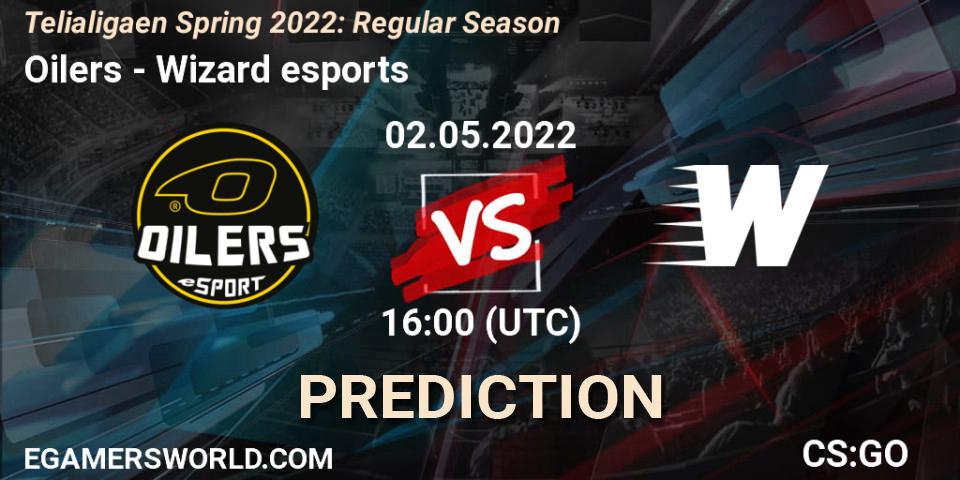 Oilers vs Wizard esports: Betting TIp, Match Prediction. 02.05.2022 at 16:00. Counter-Strike (CS2), Telialigaen Spring 2022: Regular Season