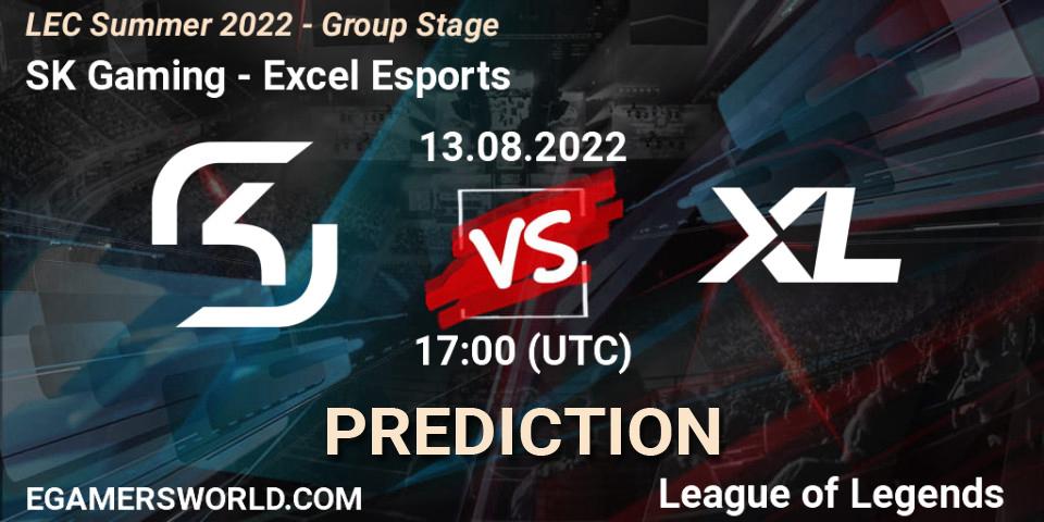 SK Gaming vs Excel Esports: Betting TIp, Match Prediction. 13.08.22. LoL, LEC Summer 2022 - Group Stage