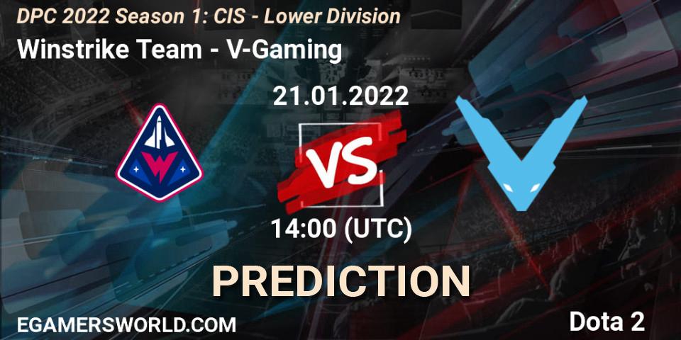 Winstrike Team vs V-Gaming: Betting TIp, Match Prediction. 21.01.22. Dota 2, DPC 2022 Season 1: CIS - Lower Division